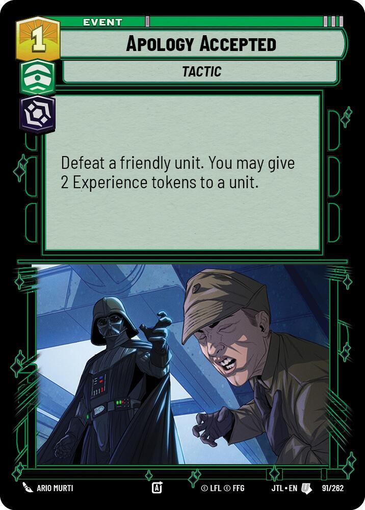 APOLOGY ACCEPTED - Unlimited Jump to Lightspeed
