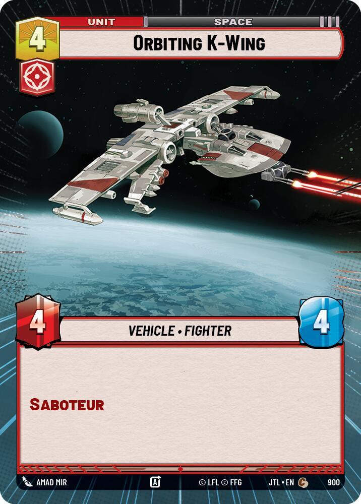 Hyperspace Foil - ORBITING K-WING - Unlimited Jump to Lightspeed