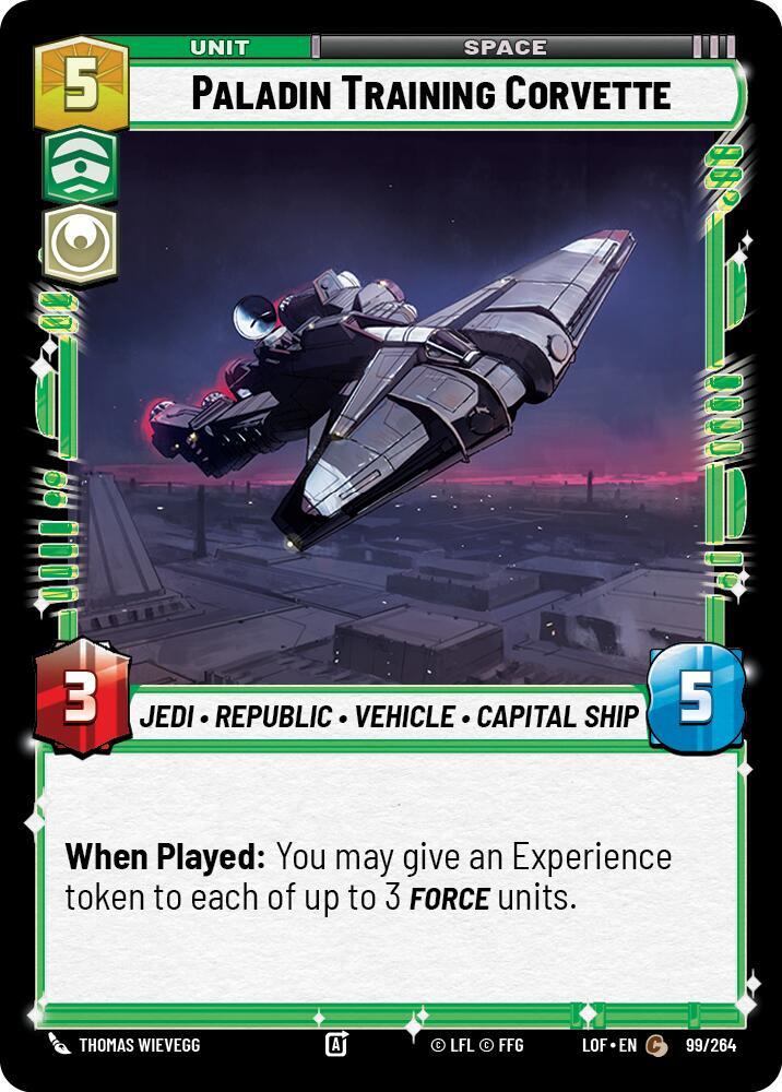 PALADIN TRAINING CORVETTE - Unlimited Legends of the Force