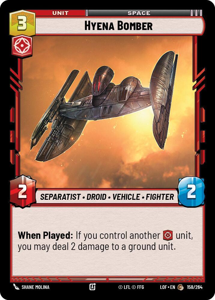 HYENA BOMBER - Unlimited Legends of the Force