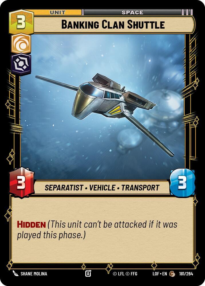 BANKING CLAN SHUTTLE - Unlimited Legends of the Force