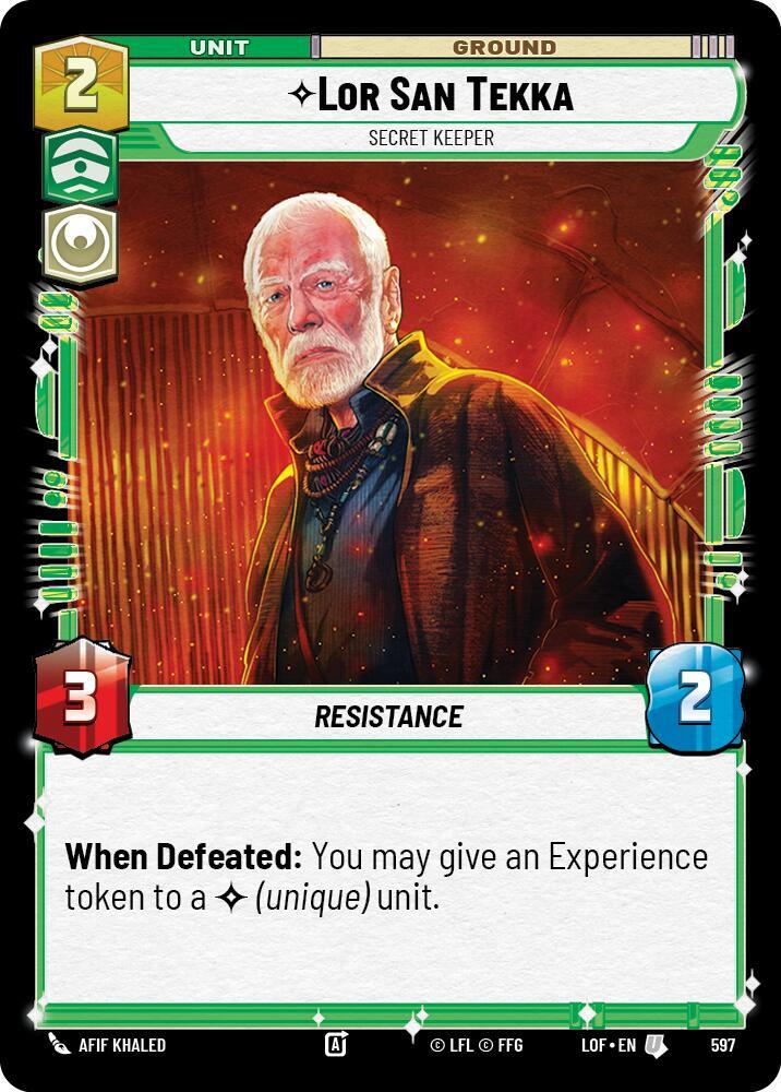 Foil - LOR SAN TEKKA - Unlimited Legends of the Force