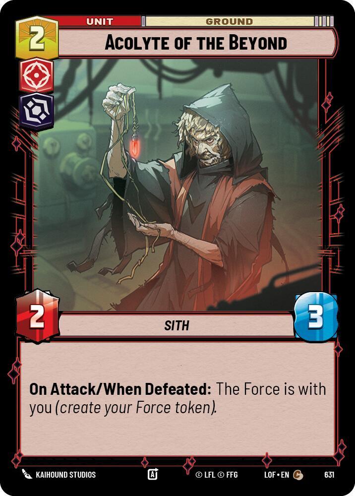 Foil - ACOLYTE OF THE BEYOND - Unlimited Legends of the Force