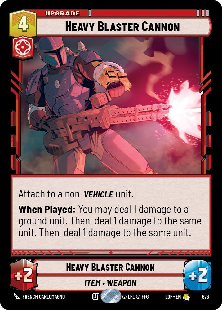 Foil - HEAVY BLASTER CANNON - Unlimited Legends of the Force