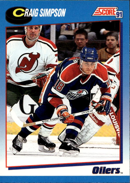CRAIG SIMPSON 91-92 Score Canadian Bilingual