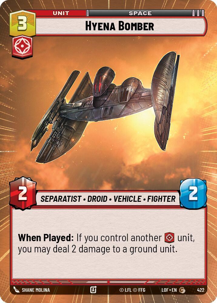 Hyperspace - HYENA BOMBER - Unlimited Legends of the Force