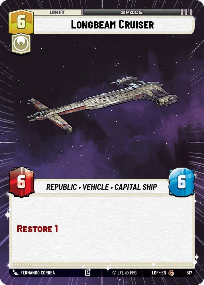 Hyperspace - LONGBEAM CRUISER - Unlimited Legends of the Force
