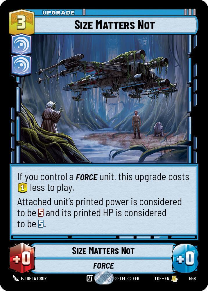 Foil - SIZE MATTERS NOT - Unlimited Legends of the Force