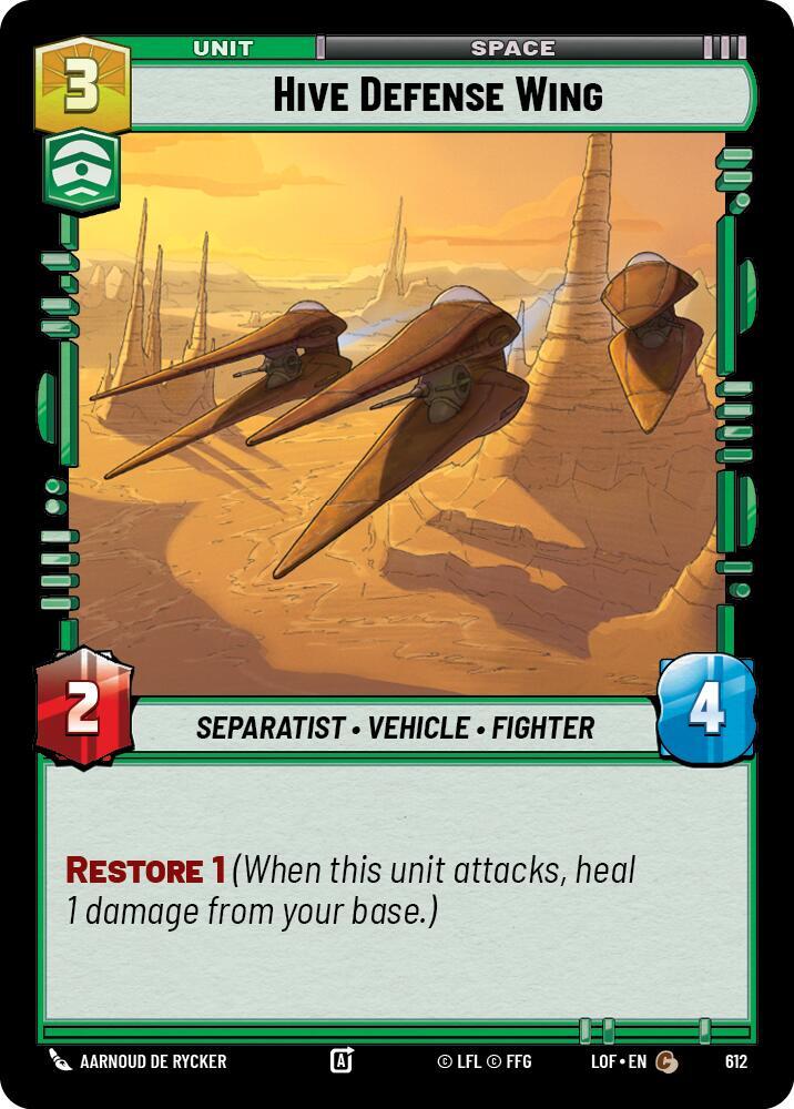 Foil - HIVE DEFENSE WING - Unlimited Legends of the Force