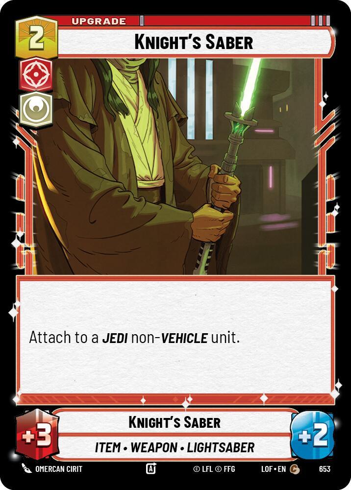 Foil - NIGHT'S SABER - Unlimited Legends of the Force