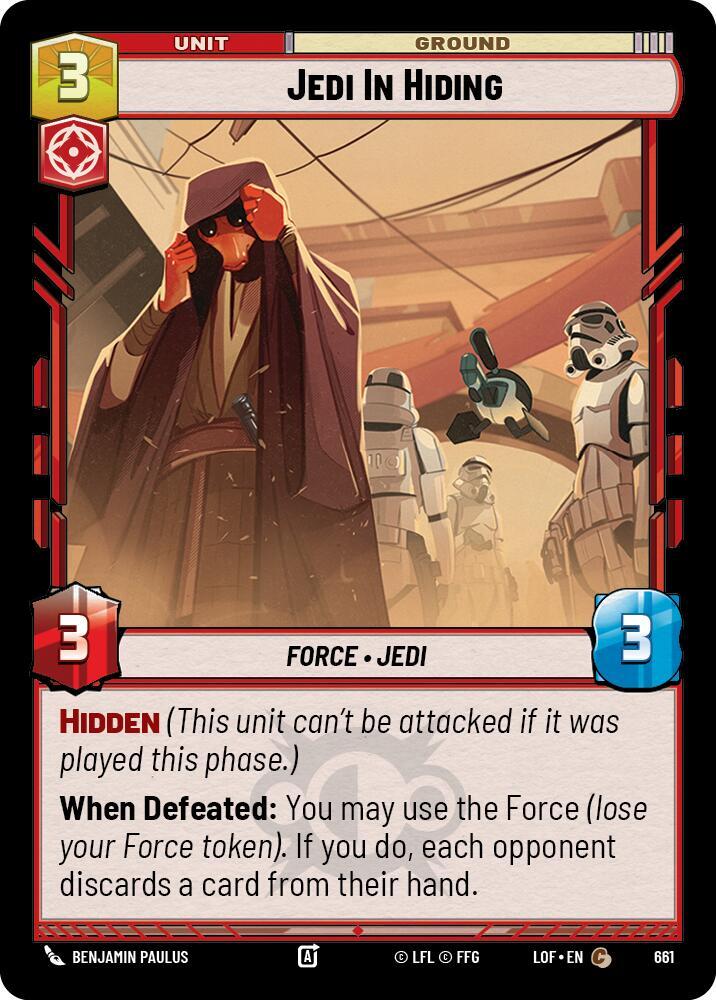 Foil - JEDI IN HIDING - Unlimited Legends of the Force