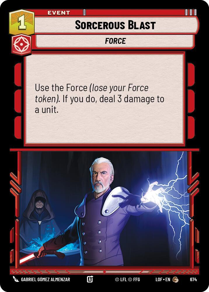 Foil - SORCEROUS BLAST - Unlimited Legends of the Force