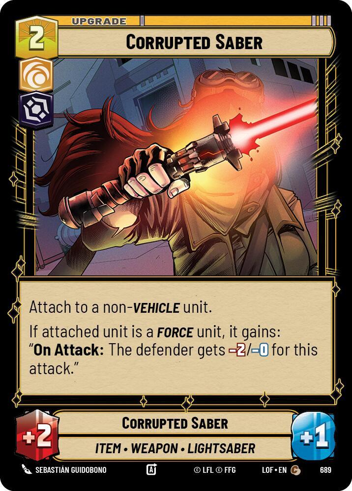 Foil - CORRUPTED SABER - Unlimited Legends of the Force