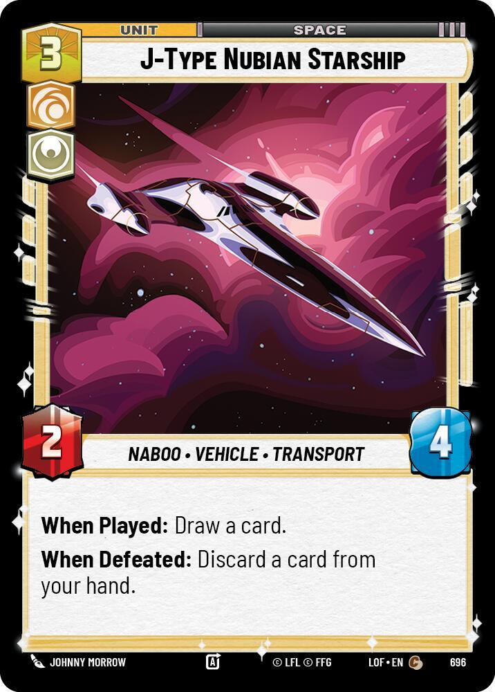 Foil - J-TYPE NUBIAN STARSHIP - Unlimited Legends of the Force
