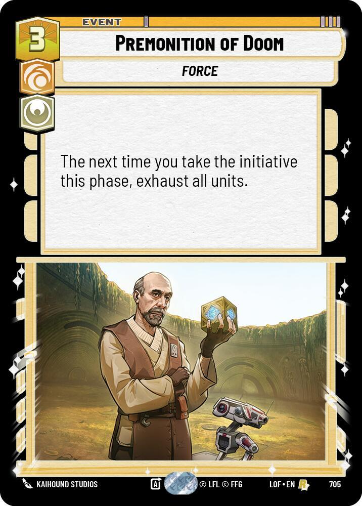 Foil - PREMONITION OF DOOM - Unlimited Legends of the Force