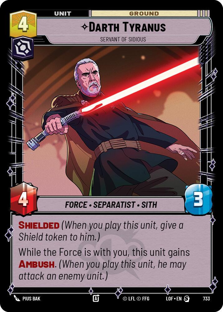 Foil - DARTH TYRANUS - Unlimited Legends of the Force