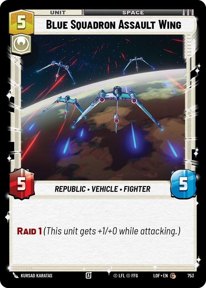 Foil - BLUE SQUADRON ASSAULT WING - Unlimited Legends of the Force