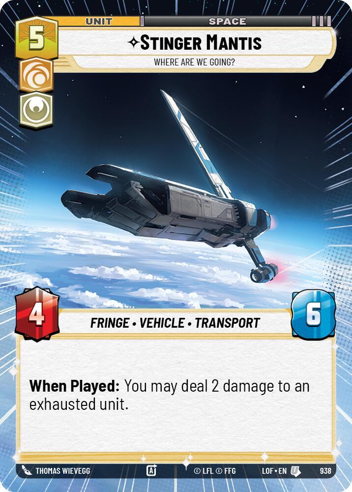 Hyperspace Foil - STINGER MANTIS - Unlimited Legends of the Force