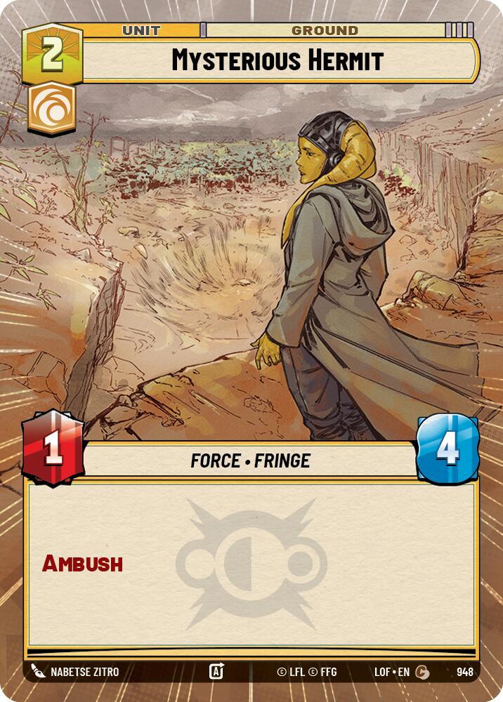 Hyperspace Foil - MYSTERIOUS HERMIT - Unlimited Legends of the Force