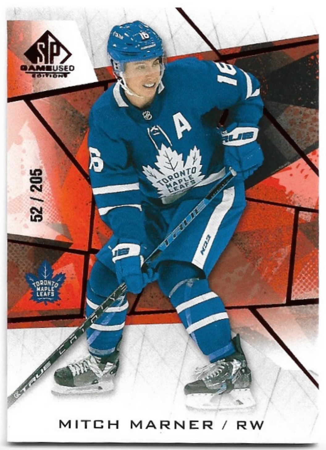 Red Fragment MITCH MARNER 21-22 UD SP Game Used /205