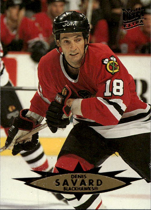 DENIS SAVARD 95-96 Fleer Ultra Extra (lehce barvy na kartě)