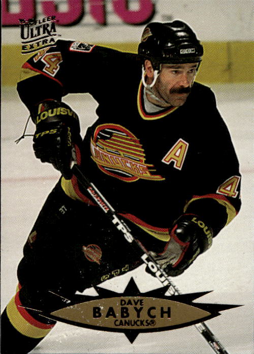 DAVE BABYCH 95-96 Fleer Ultra Extra (lehce barvy na kartě)