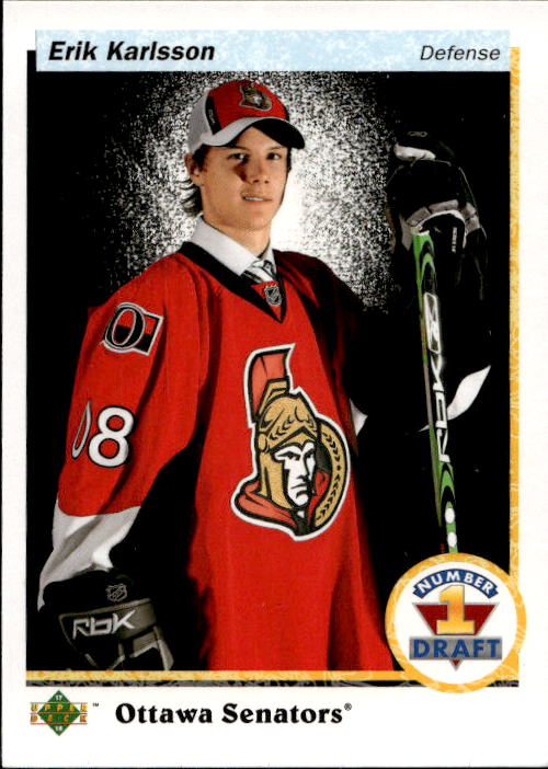 1990-91 Retro Draft Picks ERIK KARLSSON 17-18 UD SP Authentic