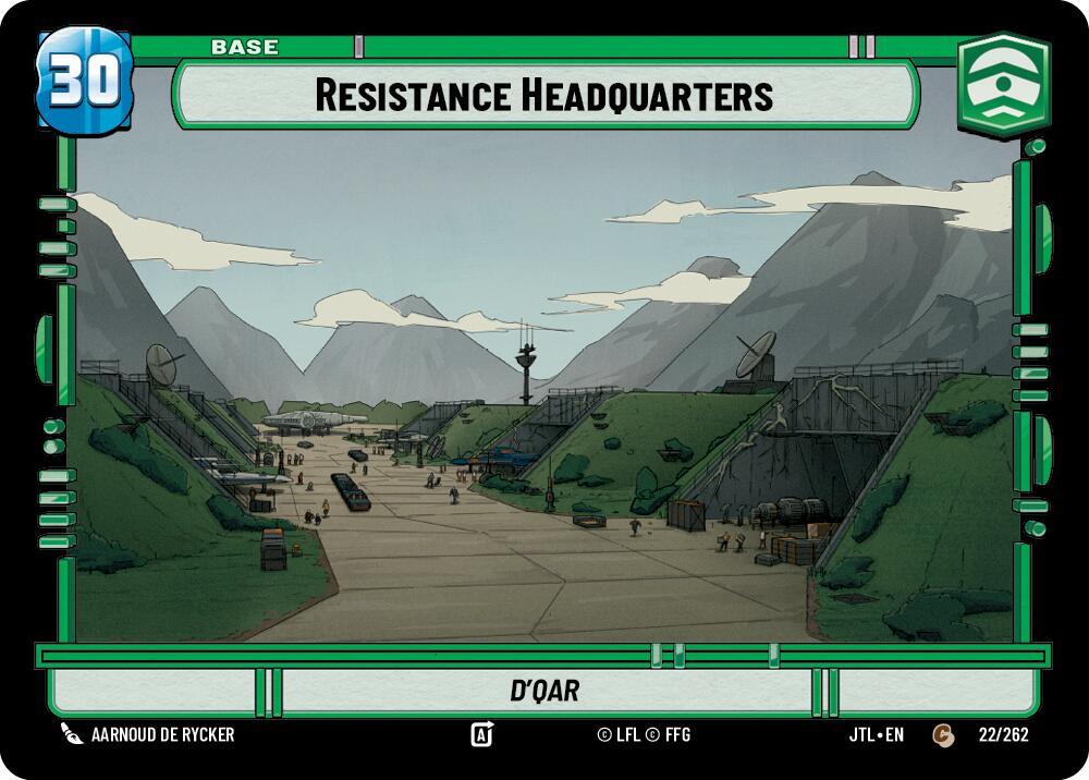 Base - RESISTANCE HEADQUARTERS/TIE FIGHTER TOKEN - Unlimited Jump to Lightspeed