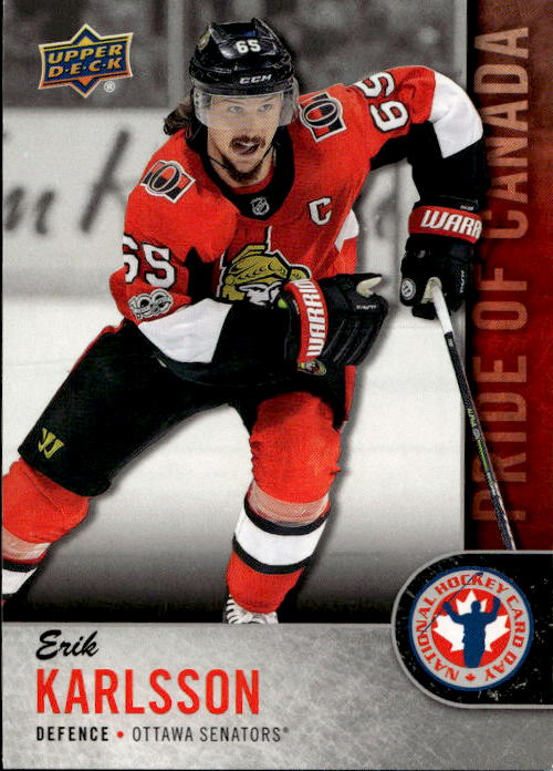 ERIK KARLSSON 2018 UD National Hockey Card Day Canada