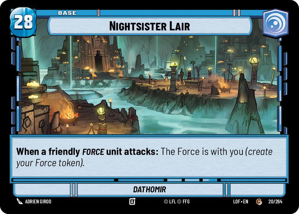 Base - NIGHTSISTER LAIR/FORCE TOKEN - THE FORCE TOKEN - Unlimited Legends of the Force