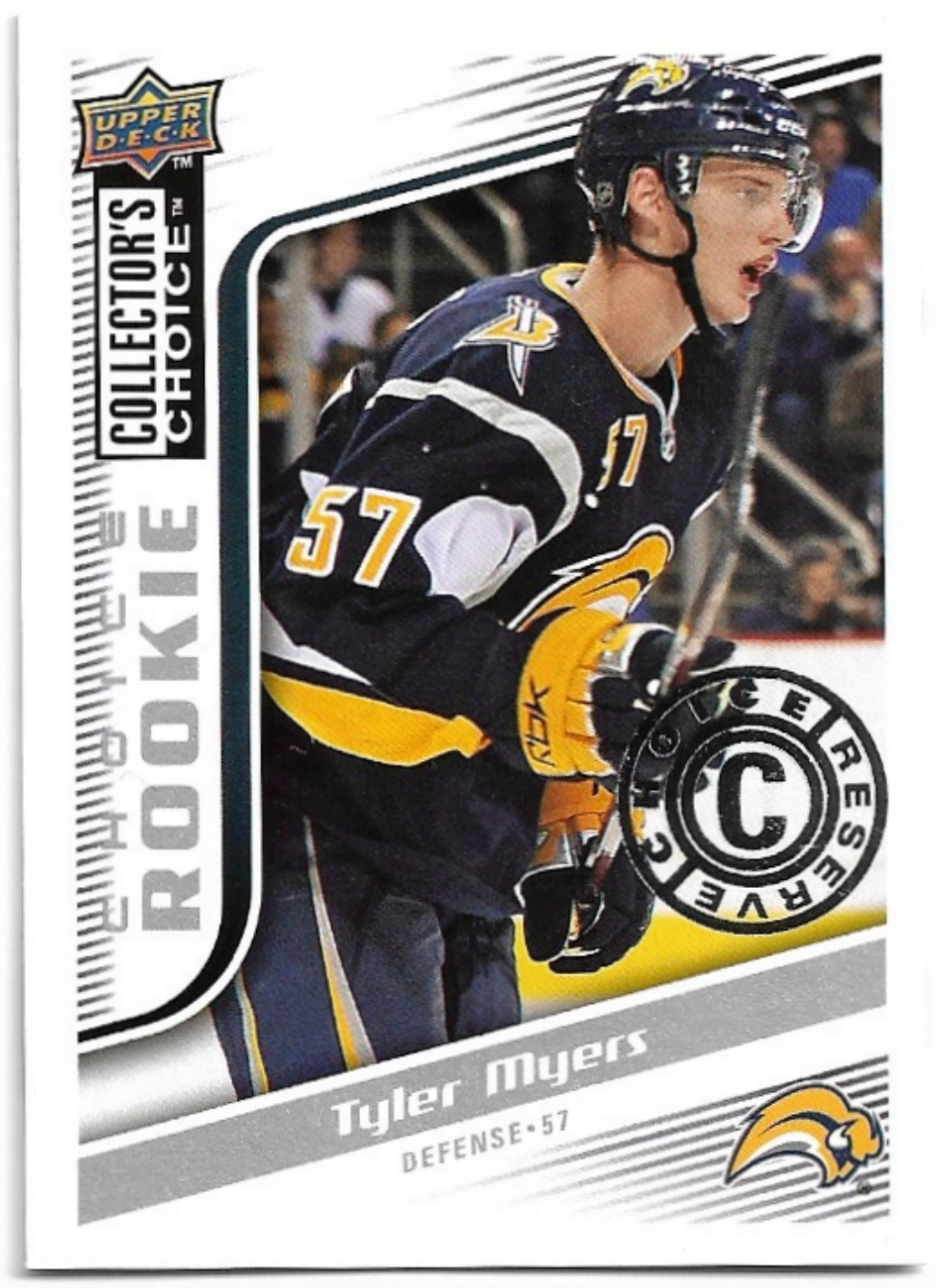 Choice Rookie Reserve TYLER MYERS 09-10 UD Collector's Choice