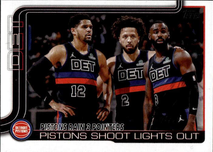 Pistons Rain 3 Pointers DETROIT PISTONS 25-26 Topps Basketball