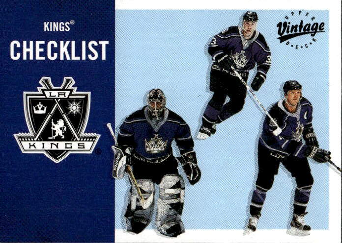 Checklist LOS ANGELES KINGS 00-01 UD Vintage