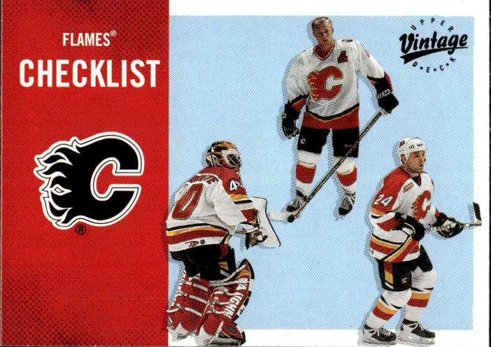 Checklist CALGARY FLAMES 00-01 UD Vintage