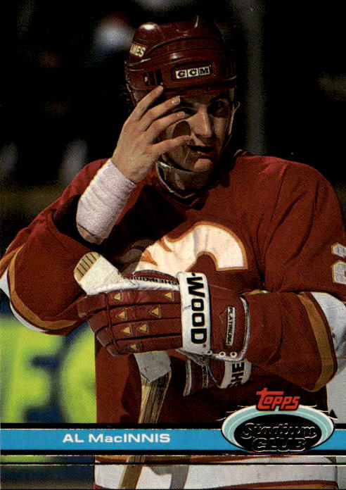 AL MACINNIS 91-92 Topps Stadium Club