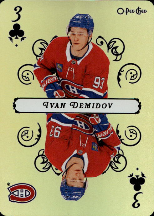 Rookie Playing Cards IVAN DEMIDOV 25-26 UD O-Pee-Chee OPC