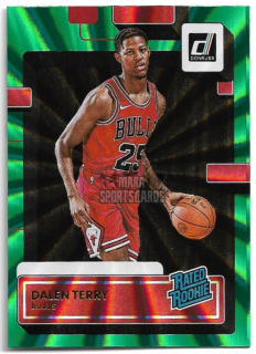 Rated Rookie Holo Green Laser DALEN TERRY 22-23 Panini Donruss Basketball